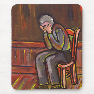 TAPIS DE SOURIS PLEURER DE VIEIL HOMME