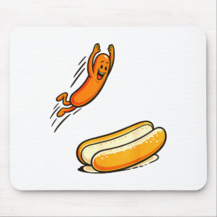 Tapis De Souris Plongeon de hot-dog en hauteur