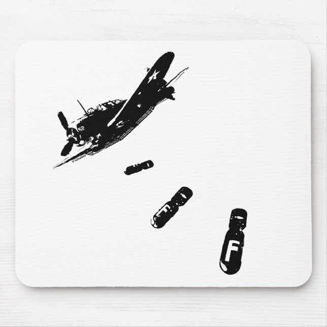 Tapis De Souris Plongeur de F-Bombe (noir) (Devant)