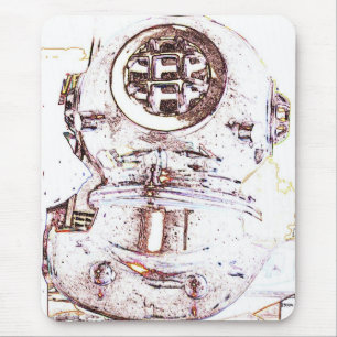 Tapis De Souris Plongeur de mer profonde