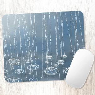 Tapis De Souris Pluie Bleu