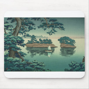 Tapis De Souris Pluie de ressort, art de Waterscape de Japonais de