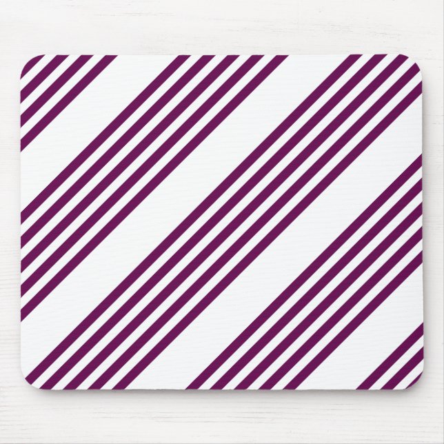 Tapis De Souris Plum et blanc cinq bandes motif (Devant)