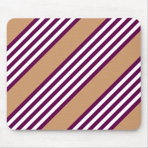 Tapis De Souris Plum et blanc cinq bandes motif avec bronzage