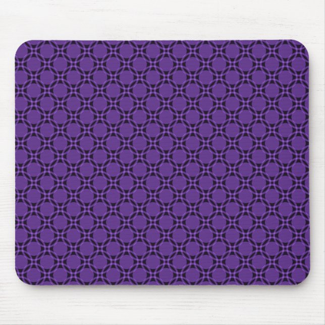 Tapis De Souris Plum Purple Cercles funky Mousepad (Devant)