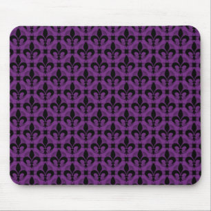 Tapis De Souris Plum violet Fleur de lis Mousepad