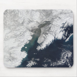 Tapis De Souris Plume de cendres du mont Redoute, Alaska