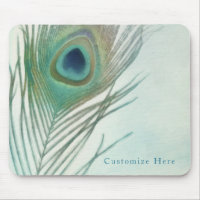 Plume de paon Bohème Chic Aquarelle Sur mesure