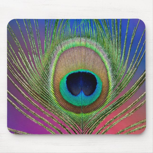 Tapis De Souris Plume de queue d'un paon (Devant)