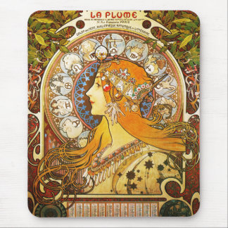 Tapis De Souris Plume Zodiaque, Mucha de La