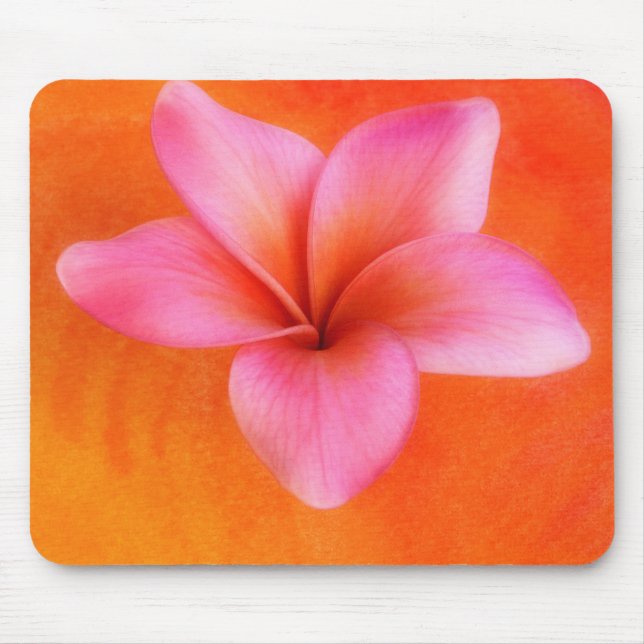 Tapis De Souris Plumeria violette Tropical Frangipani Flower Orang (Devant)