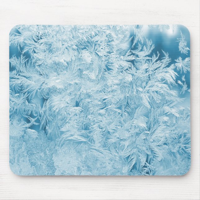 Tapis De Souris Plumes Abstraites et flocons de neige (Devant)