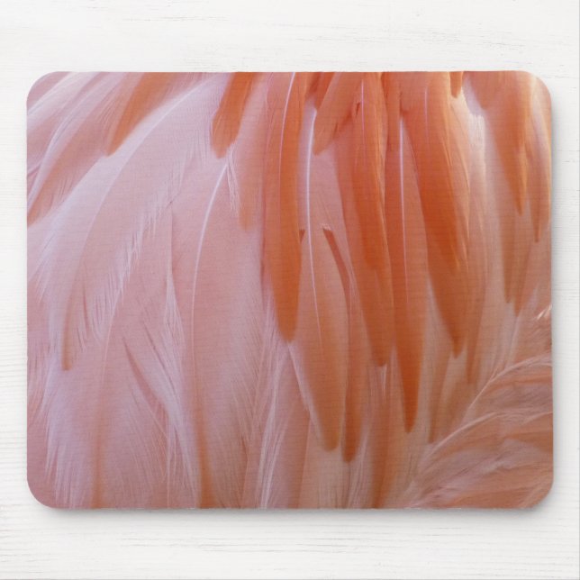 Tapis De Souris Plumes de Flamant rose dans les tons roses (Devant)
