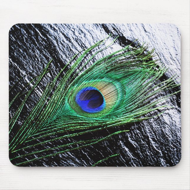 Tapis De Souris Plumes de paon 1 Mousepties (Devant)