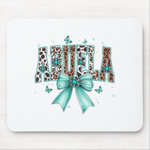 Tapis De Souris plumes de turquoise sarcelle de grand-mère occiden