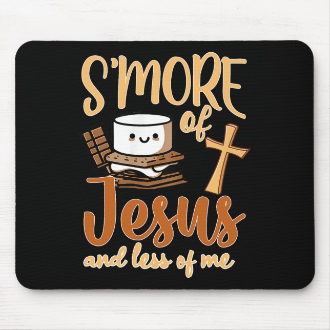 Tapis De Souris Plus De Jésus Moins De Moi Camping Chrétien Camper (Devant)