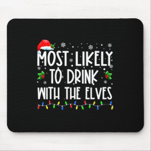 Tapis De Souris Plus susceptible de boire avec la famille elfique 