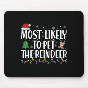 Tapis De Souris Plus susceptible de caresser la famille de rennes 