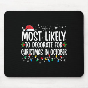 Tapis De Souris Plus Susceptible De Décorer Pour Noël En Octobre F