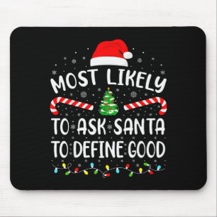Tapis De Souris Plus Susceptible De Demander Au Père Noël De Défin