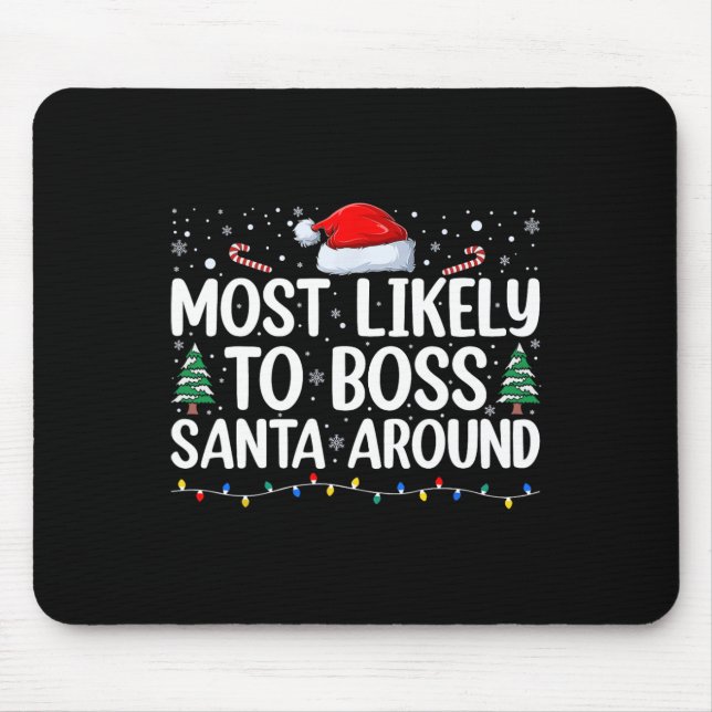 Tapis De Souris Plus susceptible de diriger le Père Noël Matching  (Devant)