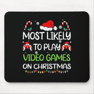 Tapis De Souris Plus susceptible de jouer aux jeux vidéo à Noël Fa