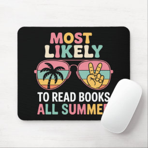 Tapis De Souris Plus susceptible de lire des livres tout l'été Cad