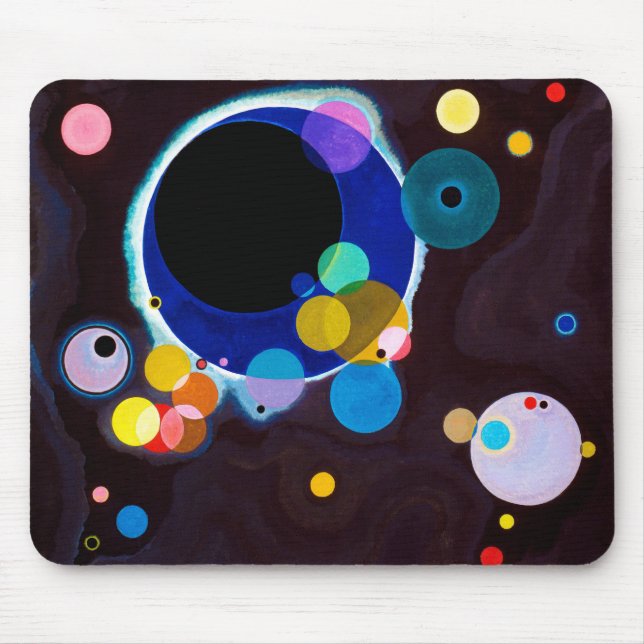 Tapis De Souris Plusieurs cercles, Wassily Kandinsky (Devant)