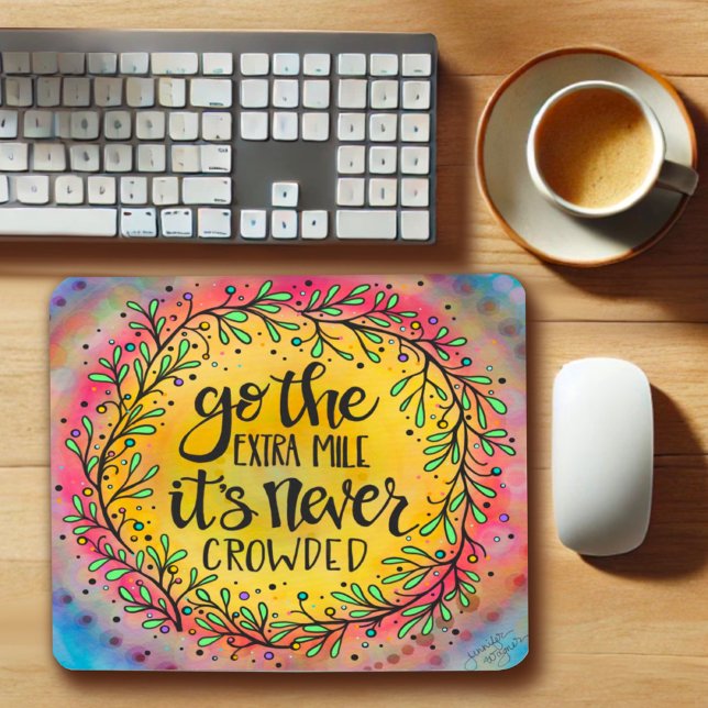 Tapis De Souris Plutôt inspirant ‘Go Extra Mile’ (Créateur téléchargé)