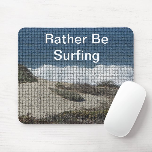 Tapis De Souris Plutôt Surfer Ocean Beach Travel Surfer (Avec souris)