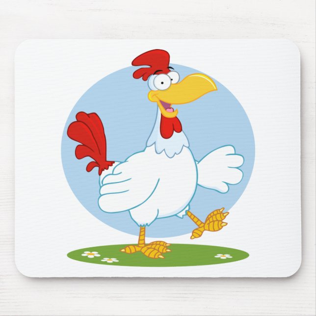 Tapis De Souris png_white-chicken CARTOON HEN CHICKEN FARM ANIMAL (Devant)