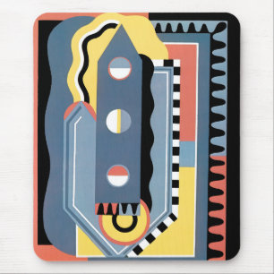 Tapis De Souris Pochoir Art Déco vintage Jazz Motifs géométriques