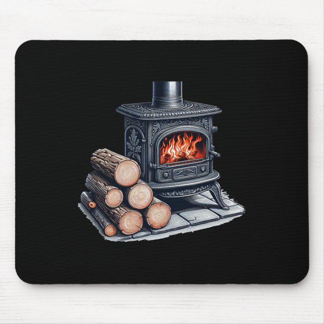 Tapis De Souris Poêle à bois  (Devant)