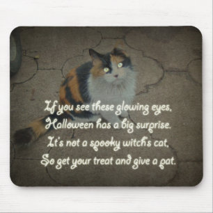 Tapis De Souris Poème d'Halloween - Calico Cat