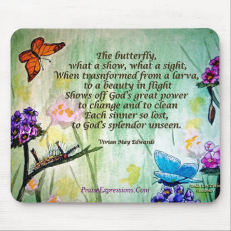 Tapis De Souris Poème du papillon 5x7 W, PraiseExpressions.Com