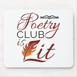 Tapis De Souris Poetry Club est Lit Poem Writer Poète
