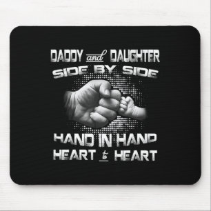 Tapis De Souris Poing contre Poing Papa Fille Jour du Papa Corresp