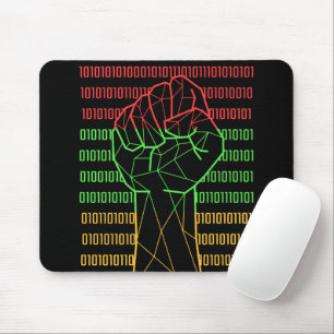 Tapis De Souris Poing de Black Power du BLM pour les geeks