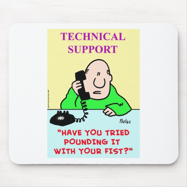 Tapis De Souris poing de broyage de support technique (Devant)