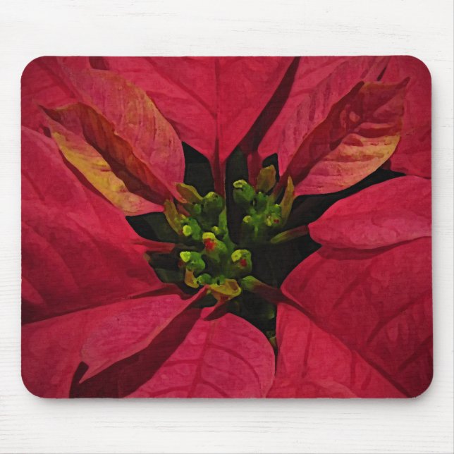 Tapis De Souris Poinsettia rouge (Devant)