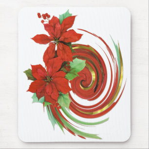 Tapis De Souris Poinsettia Swirl