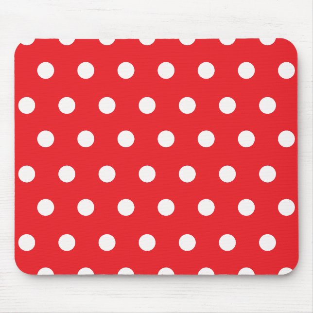 Tapis De Souris Point de polka rouge (Devant)