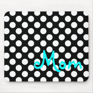 Tapis De Souris Point noir et blanc personnalisé