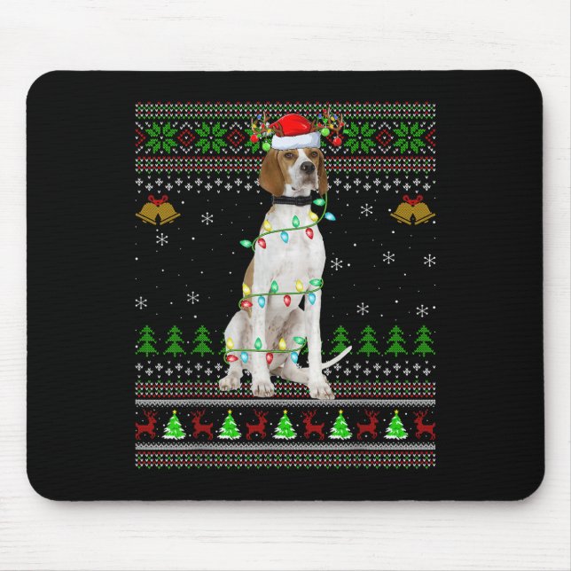 Tapis De Souris Pointer Chien laide de Noël Sweaters Holida (Devant)