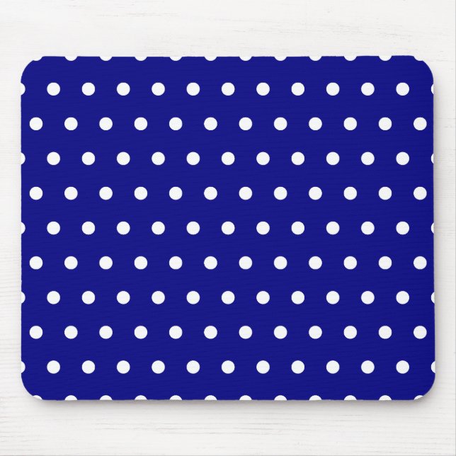 Tapis De Souris Points blancs et marine (Devant)