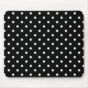 Tapis De Souris points blancs sur fond noir