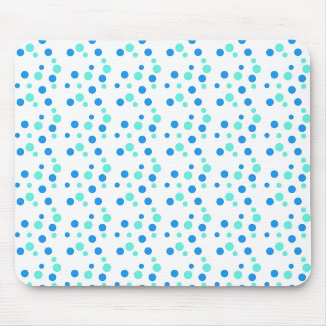 Tapis De Souris points bleus, blanc (Devant)