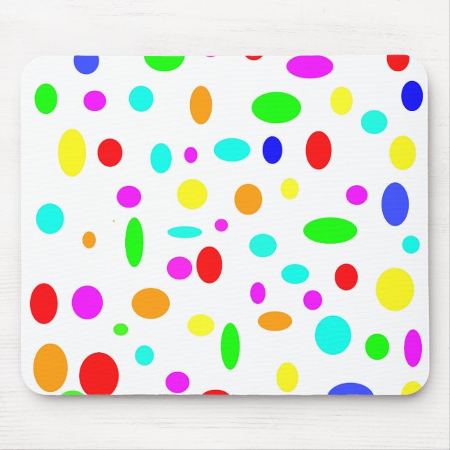 Tapis De Souris Points de couleur Mousepad (Devant)