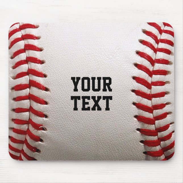 Tapis De Souris Points de couture de baseball personnalisés & Grap (Devant)