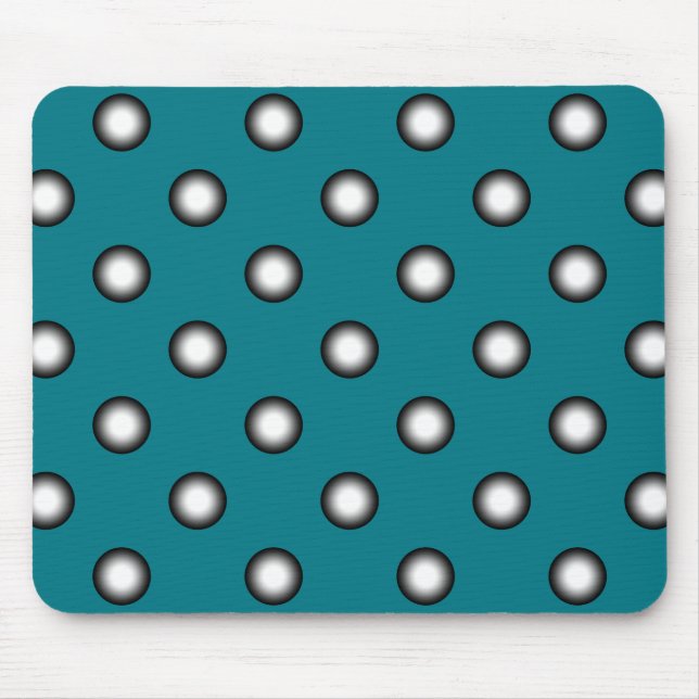 Tapis De Souris Points dégradés noir & blanc + votre dos. & idée (Devant)